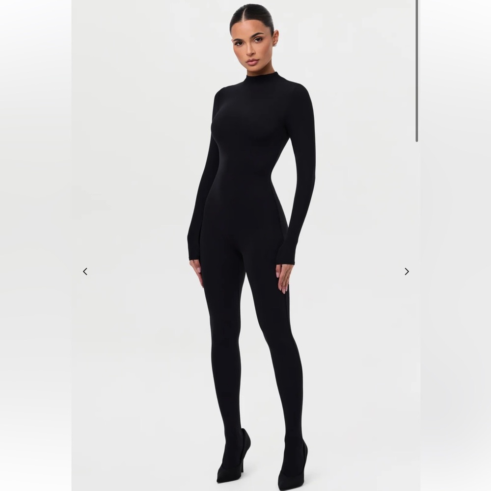 Naked Wardrobe Black Mock neck Jumpsuit